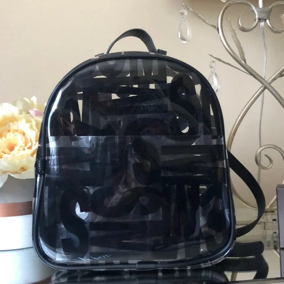 STEVE MADDEN See though Black Backpack Steve Madden Bklay Clear Mesh Backpack | Nordstromrack main image 2